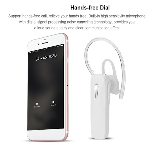 Kannettava liiketoiminta TWS Bluetooth True Wireless EAr Hook in Ear -kuuloke, valkoinen