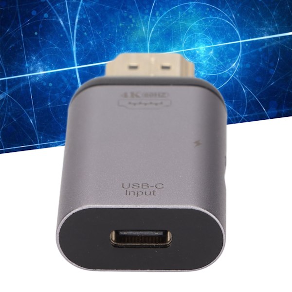 Typ C hona till PD hane adapter USB C förlängare Mini videosplitter 4K 60Hz omvandlare för bärbara telefoner