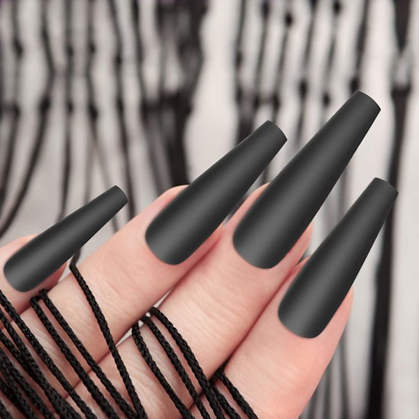 100 st Matte Extra Long Ballerina Press on Nails Coffin