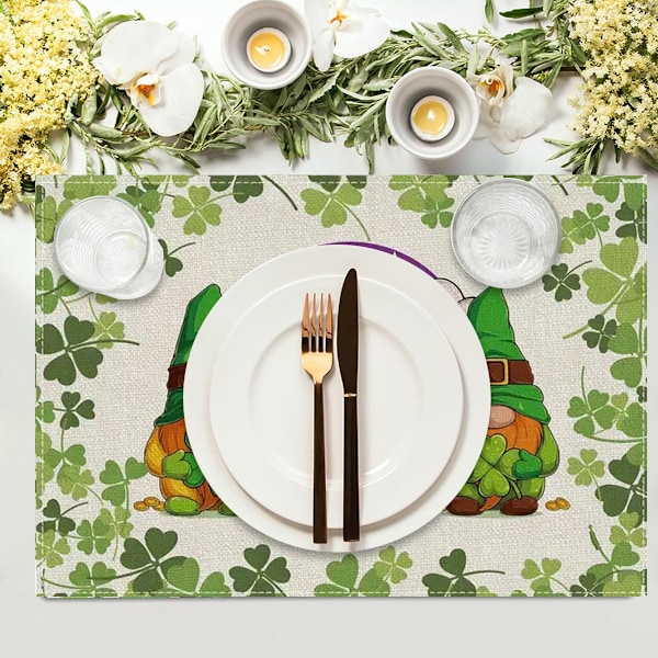 Set med 4, 30 x 45 cm säsongsbordsunderlägg för fest, kök och middagsdekorationer Style 2