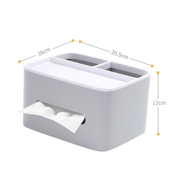 PVC multifunktionell låda, pennhållare, fjärrkontroll, hållare för servetter, förvaringslåda, kosmetisk servettlåda