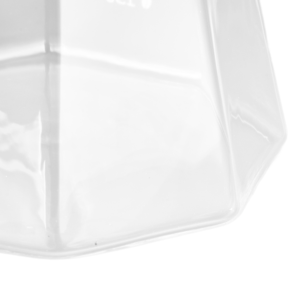 Kaffeälskares Dröm, Kaffeserver i Borosilikatglas, Mikrovågsugns- och Diskmaskinssäker, Värmebeständigt Glas, Elegant Design med Åttakantig Kopp För