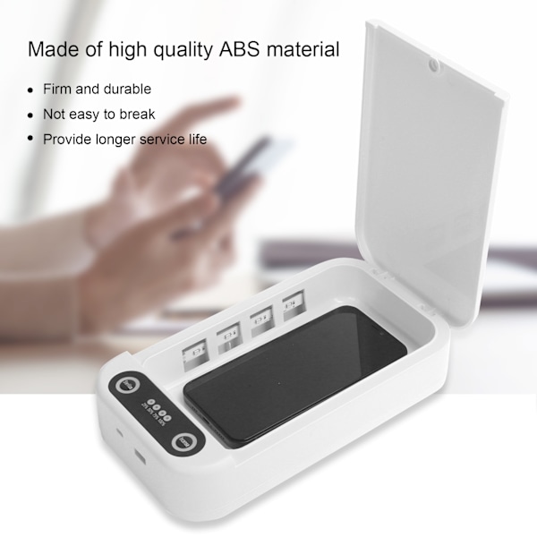 B1 ABS Multifunktion UV-lys Mobiltelefon Rengøringsboks Ultraviolet Opladningsværktøjskasse