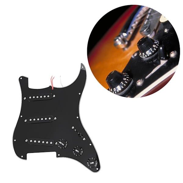 1 Set DIY Electric Guitar Kits Pickguard Back Cover Bridge System for ST Style Guitars