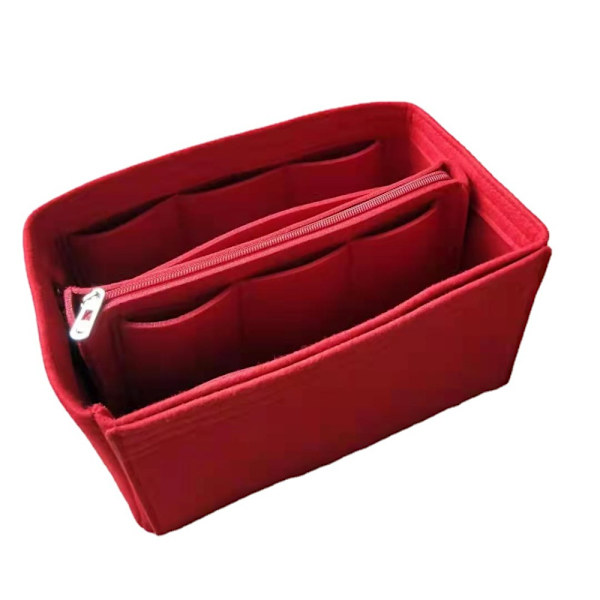 Ropch Handväska Organizer Väska Organizer med Fack Handväska Insats Väska i Väska Handväska Mapp Beige - L