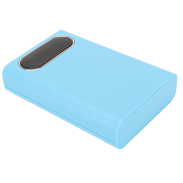 DIY Power Bank -kotelo sininen LCD-näytöllä, kaksois-USB, 4x21700-akkulaturi, ulkokotelo, työhitsaukseen, ilmainen