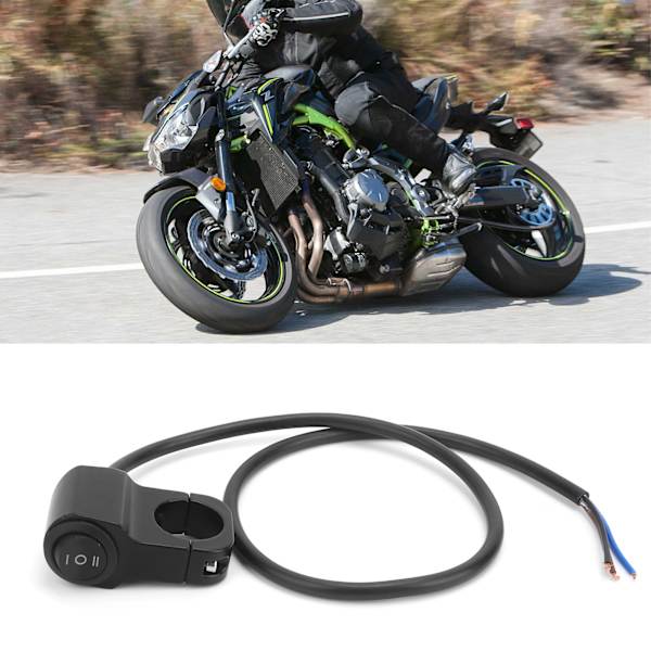 7/8in Styrstångsbrytare Strålkastare Dimljus På/Av-knapp med Färgrik LED-indikator för 12V Motorcykel ATV