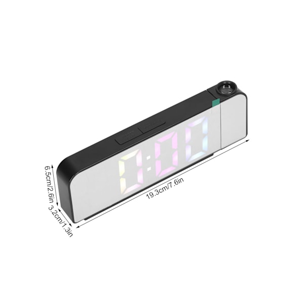Justerbar Ljusstyrka Väckarklocka Med 180° Takprojektion, Ultra-Tydlig Display Och Batteribackup, Högljudd Alarmprojektorklocka För Alla Tillfällen