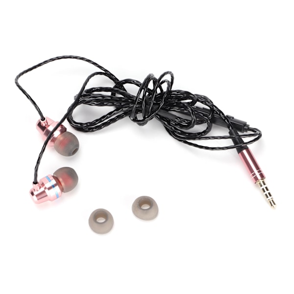 3,5 mm trådbundna öronsnäckor med mikrofon, metall, tung bas, trådbundna in-ear-hörlurar för smartphones, bärbara datorer, MP3