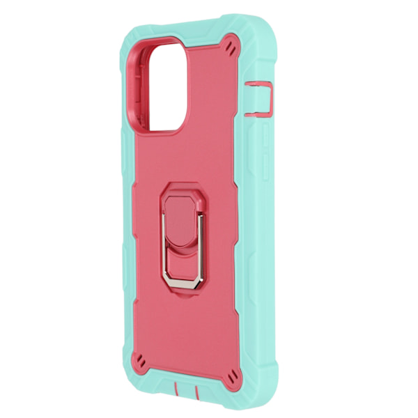 Reptålig pansarskydd med stativ för iPhone 13 Pro Max mobiltelefoner Armor Protect Case (grön pulver)