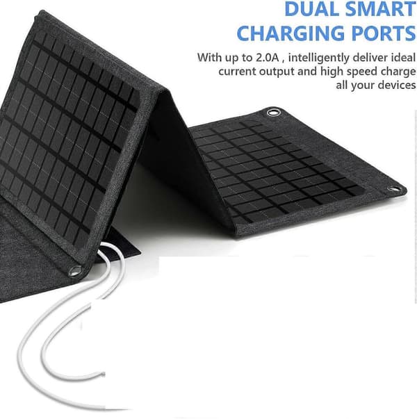 GETIT 30W Bærbart Solcellepanel Sammenleggbart Vanntett Hurtiglading Kompatibelt med Camping Power Bank Generator