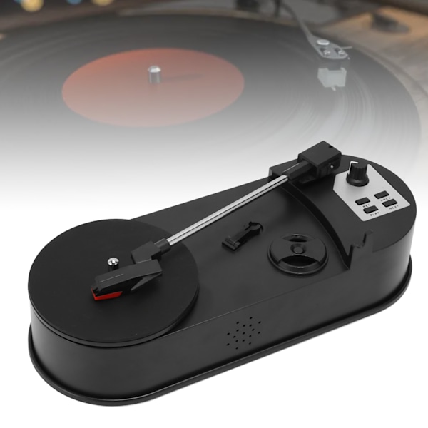 Skivspelare Mini Bärbar USB till MP3-omvandlare Stöd 33 45 PRM Vintage Spelare med 3,5 mm Stereo Uttag