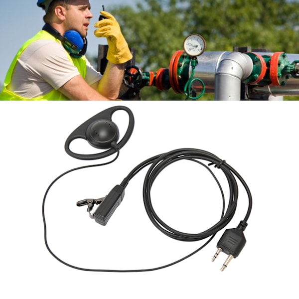 D-type ørepropp 2-pin ørekrok enkel lytting ørepropp ørepropp walkie talkie headset erstatning for Midland