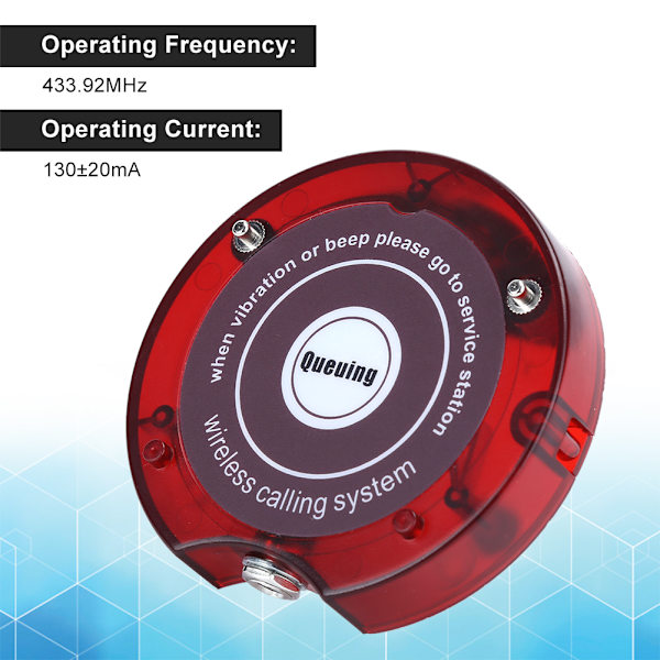 SU‑668 Trådløs kø-kald system pager adapter opladningsbase til restaurant 110-240V EU stik Prise UE