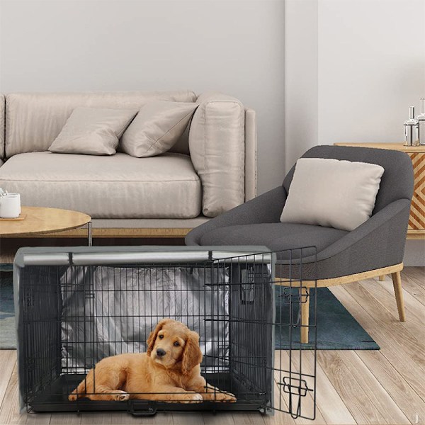 Pet Haven, Hundbur Överdrag: Stilfullt Insynsskydd, Vattentätt & Vindtätt, Kraftigt Oxfordtyg för Lugn Sömn, 95 × 61 × 61 Cm