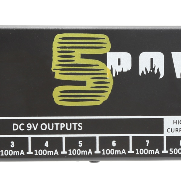 Pedal Strømforsyning Effekt Pedal Elektrisk Gitar Kortslutning/Overstrømsbeskyttelse 100‑240VEU Plugg