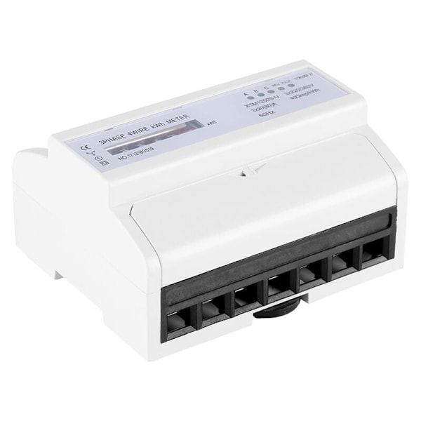 Trefas Elektronisk Energimätare, Smart Mätare för Noggrann 3-fas 4-tråds Energiförbrukningsanalys, Utrustad med Mikroelektronisk Teknik