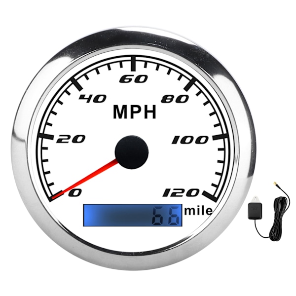 GPS Pointer Speedometer 120 MPH IP67 Vandtæt Rustfrit Stål Universal til Bil Lastbil Båd