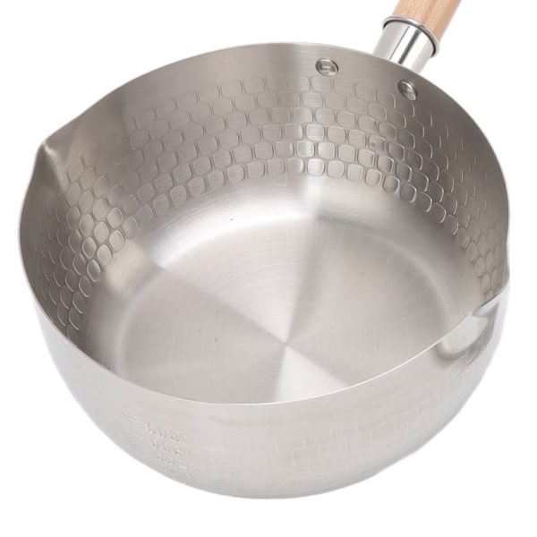 Japansk kastrull Non Stick 20cm diameter med lock trähandtag Rostfritt stål Mjölksoppa Gryta för hemmakök