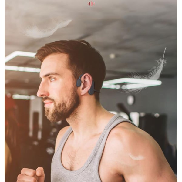 Trådlösa benledningshörlurar Bluetooth Open Ear Sports Grey