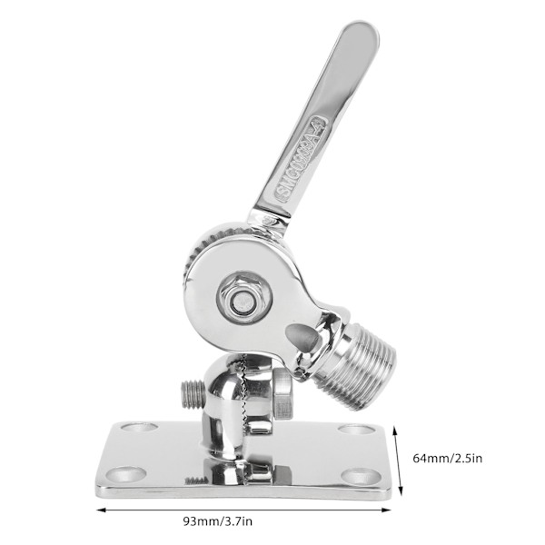 Marine Grade VHF Antenne Base Mount 93 X 64mm Rustfrit Stål Justerbar Mount Base Bracket Til Båd Yacht