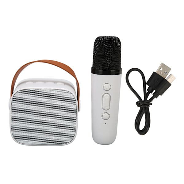 Bluetooth-högtalarmikrofonset HD Stereo Uppladdningsbar Retro Bärbar Karaoke-maskin för barn Vuxna Fest