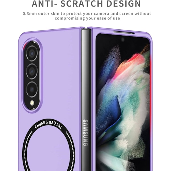 Samsung Galaxy Z Fold 4 5g Mobilskal, Anti-Fingeravtrycksyta & Bekvämt Grepp, Perfekt Present till Damer Herrar Pojkar Vänner Tonåringar Barn Ungdomar