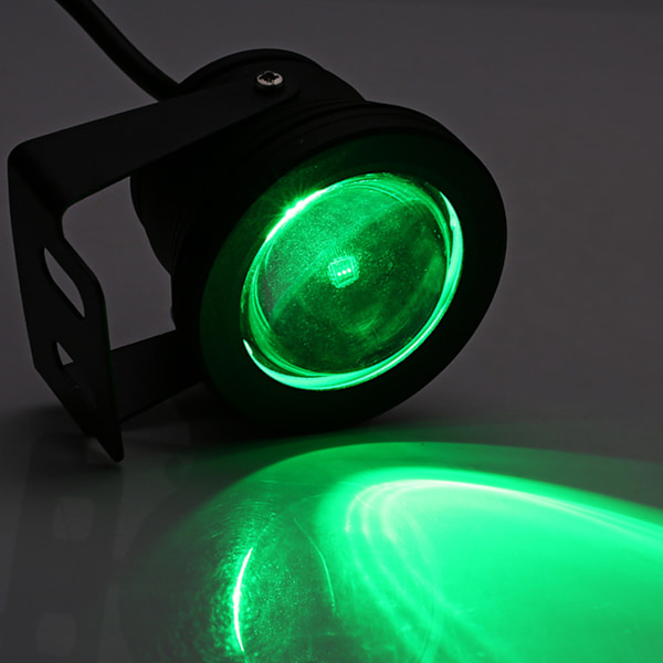 Marine Båd Yacht 10W 12V RGB LED Spot Light Regnfast Lampe med Fjernbetjening Sort