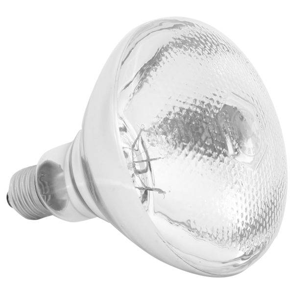 Uppfödningsvärmelampa Justerbar Temperatur Infraröd Uppfödningsisoleringslampa 220V‑240VAR38 Vit Glas Pitting