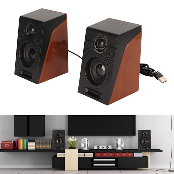 PC-högtalare HiFi Deep Bass Justerbar volym Plug and Play Skrivbordshögtalare för TV-apparater Datorer Bärbara datorer Telefoner