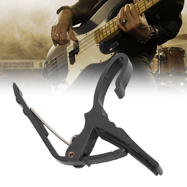 Gitar Capo Legering Hurtig Tone Endring Bærbar Instrument Tilbehør for Spille Ytelse Svart