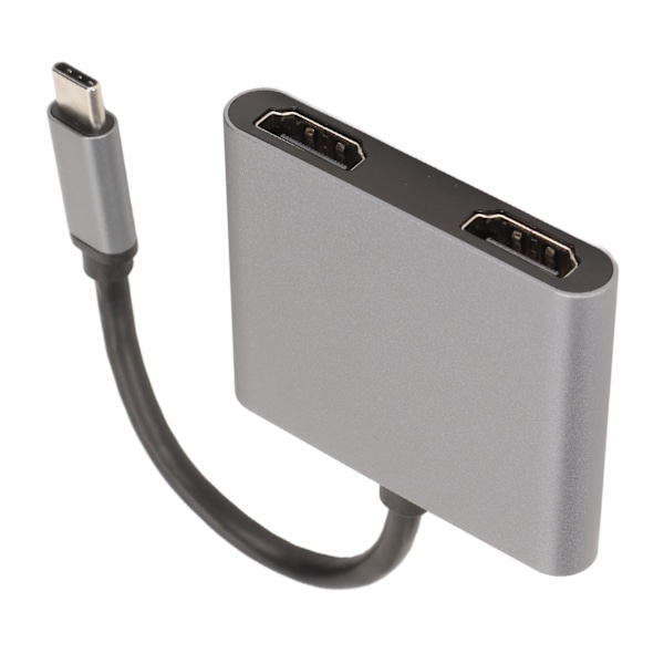 USB-C - HD Multimedia Interface -keskitin tukee 4K 60HZ USB-C - Dual HD Multimedia Interface -sovitinta