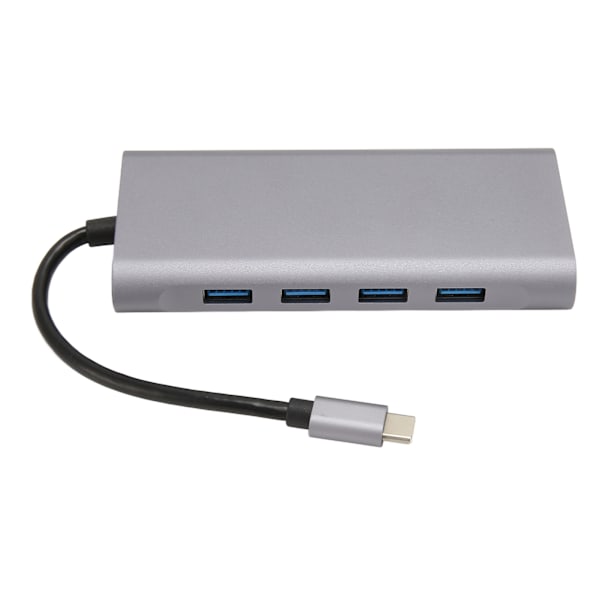 11-i-1 USB C Hub Multiport Adapter 4xUSB3.0 HD 4K VGA RJ45 Ethernet PD Laddning 3.5mm Ljud USB C Dockningsstation