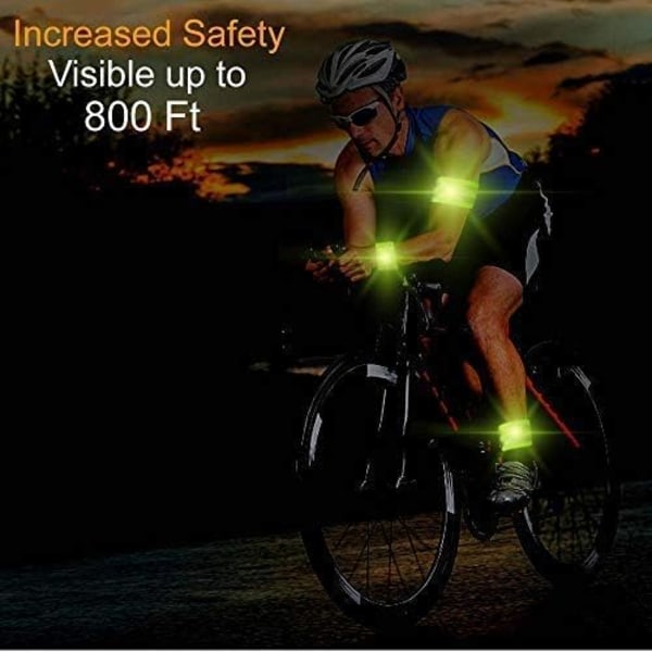 Reflexband för Multiaktivitet, Högkvalitativ Säkerhetsreflex med Hög Synlighet för Kvällspromenader, Cykling, Löpning, Justerbar, Bekväm
