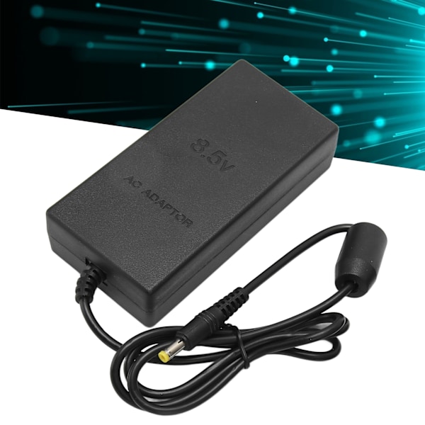 Strømkilde til PS2 - Udskiftning - Plug and Play - AC-adapter - Opladerkabel - Ledning til PS2 Slim 70000 9000-konsol - 100-240V - EU-stik