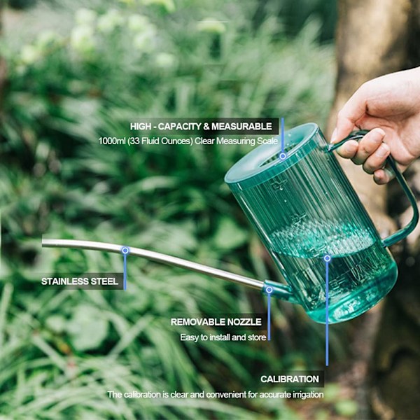 Plast vannkanne sukkulent vannkanne rustfritt stål Emerald green