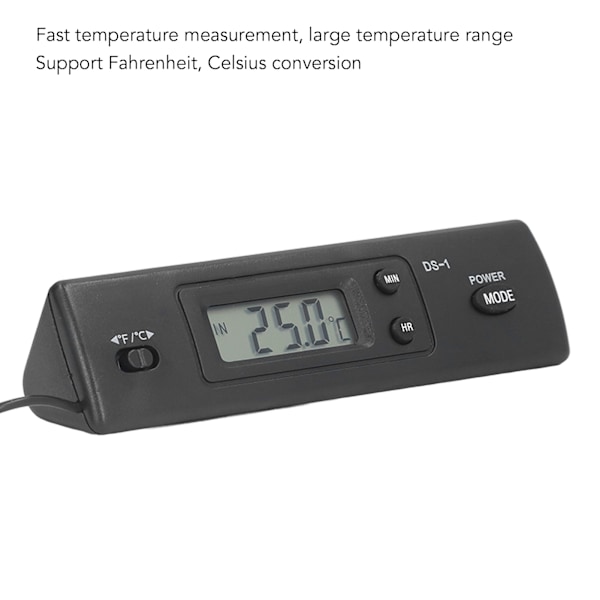 Multifunktionell digital termometer för kylskåp, hög noggrannhet temperaturavkänning vattentät sond Celsius Fahrenheit-konvertering, stor