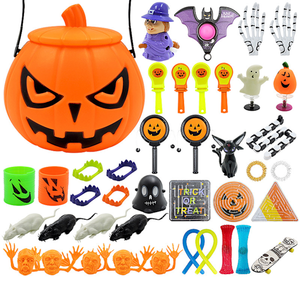 Halloween Magic, Oändligt Kul Halloween Högkvalitativt Plastmaterial, 41 st Klassrumspriser Bred Användning Bulk Halloweenleksaker