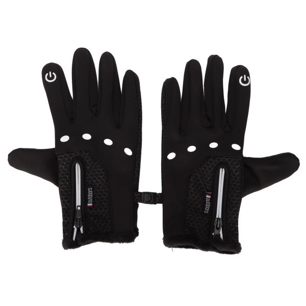 Winter Cycling Gloves Windproof Waterproof Warm Three Finger Touch Screen Sports Gloves