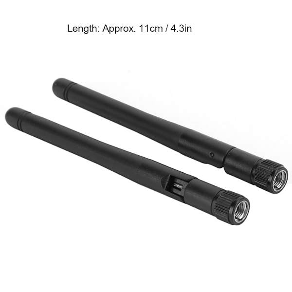 2 stk Wifi-antenne 2,4G 5G DualBand trådløs ruting nettverkskort antenner 5DBI 11CM