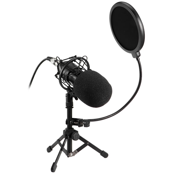 Kardioid XLR-mikrofon för podcaststudio, robust mikrofon med metallhölje levererar oöverträffad ljudkvalitet för streamers, musiker och innehållsskapare
