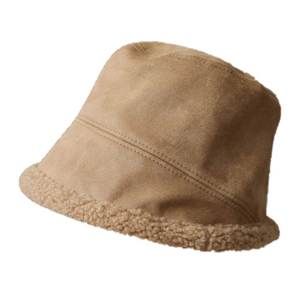 Bredskygget Bucket Hat Dame Vinterhatte Varme Herre Fiskerhatte Khaki
