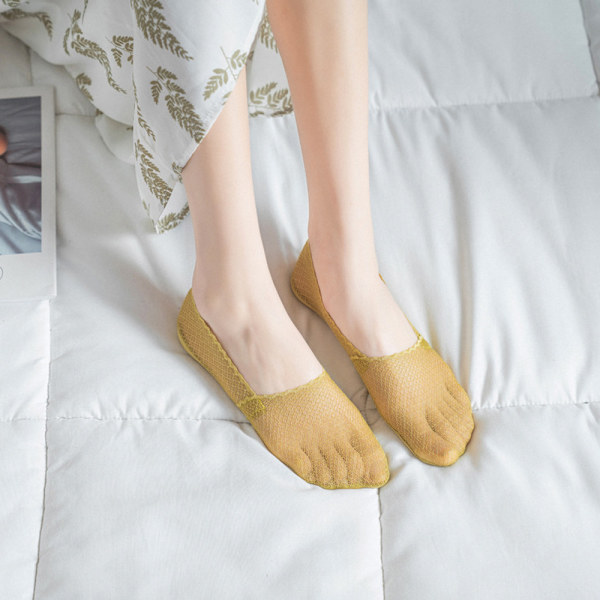 Spetsbåtsockor, andningsbara, halkfria, lätt textur, för matta