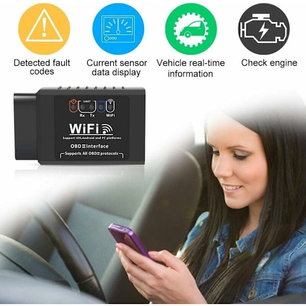 Revolutionerande bildiagnostikverktyg, Bluetooth 4.0 OBD II-skanner låser upp avancerad diagnostik, kodningsappkompatibilitet för utvalda bilar, Windows