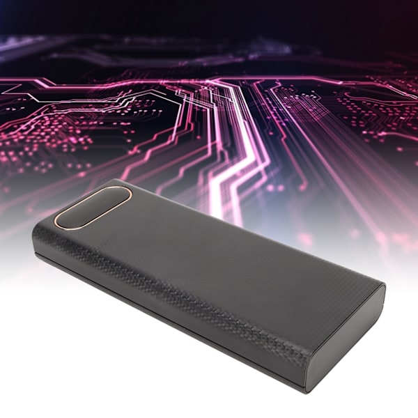 8x21700 Batteriboks Svejsefri Powerbank Boks Kit DIY Batterioplader Ydre Etui 22.5W Hurtigopladning Sort