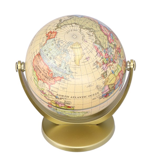 Miniatyr Världskarta Jordglob Engelsk Utgåva Skrivbord Roterande Jord Geografi Jordglob Undervisningsverktyg