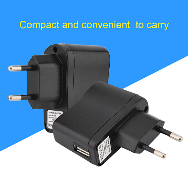 5V 1A oplader strømadapter USB opladningsstik strømforsyning til telefon (100~240V EU)