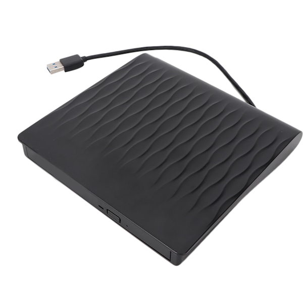 Bærbar 12,7 mm USB 3.0 Ekstern optisk stasjon med hevet korn, svart, for stasjonær PC og bærbar PC
