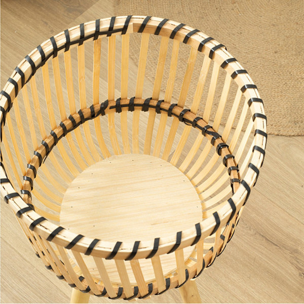 Punottu kukkaruukku Faux Rattan -ruukku Korkeat olohuoneen lattiahyllyt