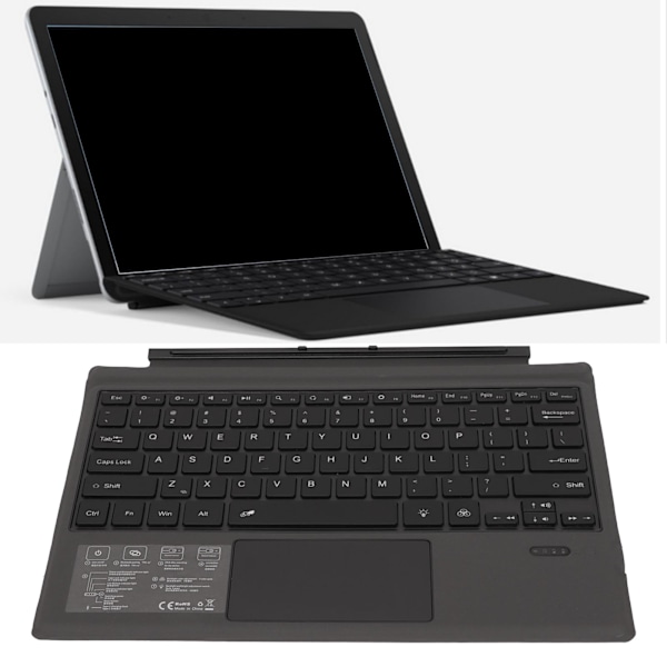 Trådløst Bluetooth-tastatur Genopladeligt Farverigt Keycap Tablet-tastatur til Surface Go3 til Surface Go2 til SurfaceGo